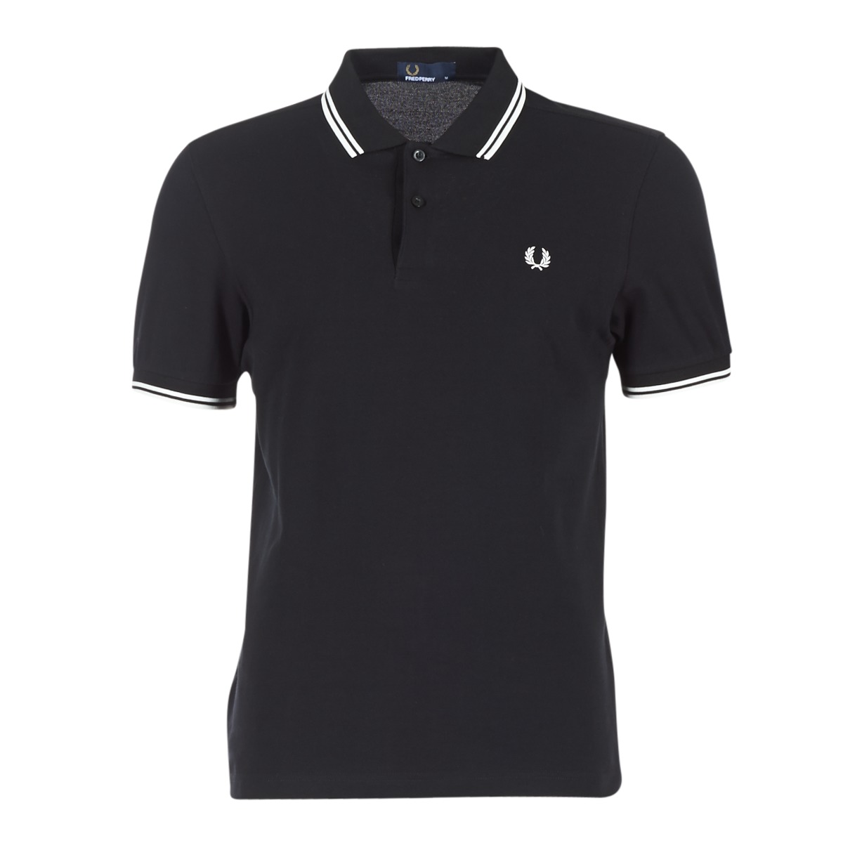 Fred Perry SLIM FIT TWIN TIPPED Noir  Blanc