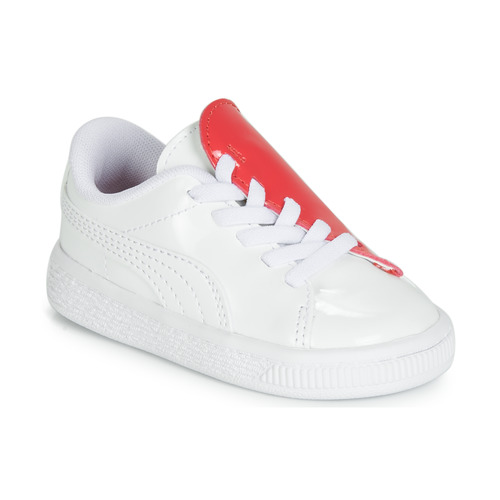 Chaussures Fille Baskets basses Puma Portable INF B CRUSH PATENT AC.W-H Blanc
