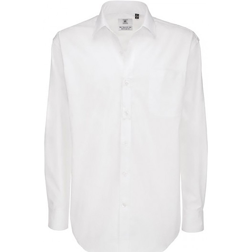 Vêtements Homme Chemises manches longues B And C SMT81 Blanc
