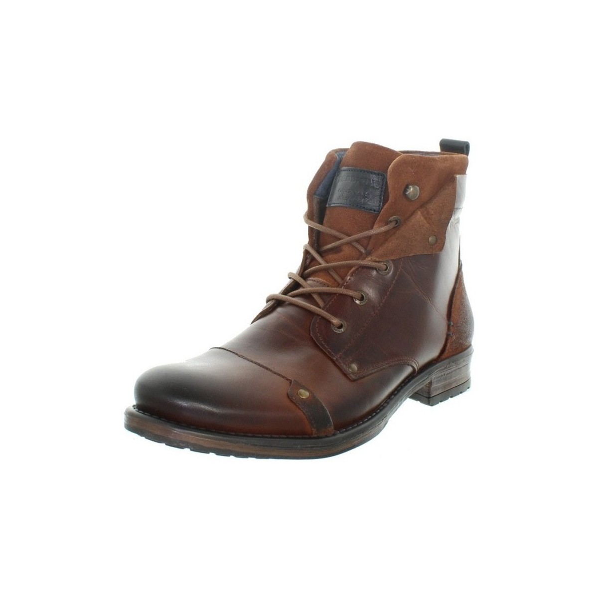 Chaussures Homme Boots Redskins Boots  Yedes en cuir ref 44157 brandy+marine Marron
