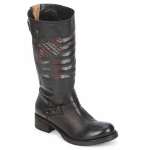 Saint Laurent monogrammed patent leather boots