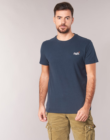 Vêtements Homme T-shirts manches courtes Superdry ORANGE LABEL VINTAGE EMB TEE Marine