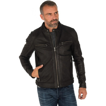 Vêtements Homme Vestes en cuir / synthétiques Daytona COLLINS LAMB PAOLO BLACK Noir