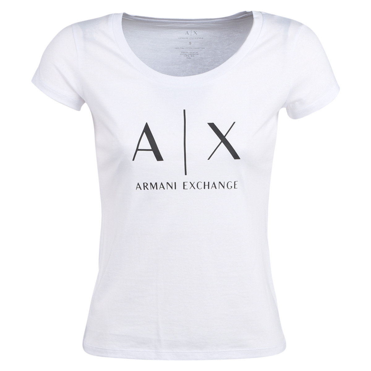 Vêtements Femme T-shirts manches courtes knit Armani Exchange HELIAK Blanc