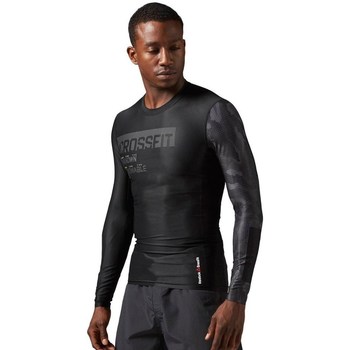 Vêtements Homme T-shirts manches longues Reebok Sport Rcf LS Compression Shirt Noir
