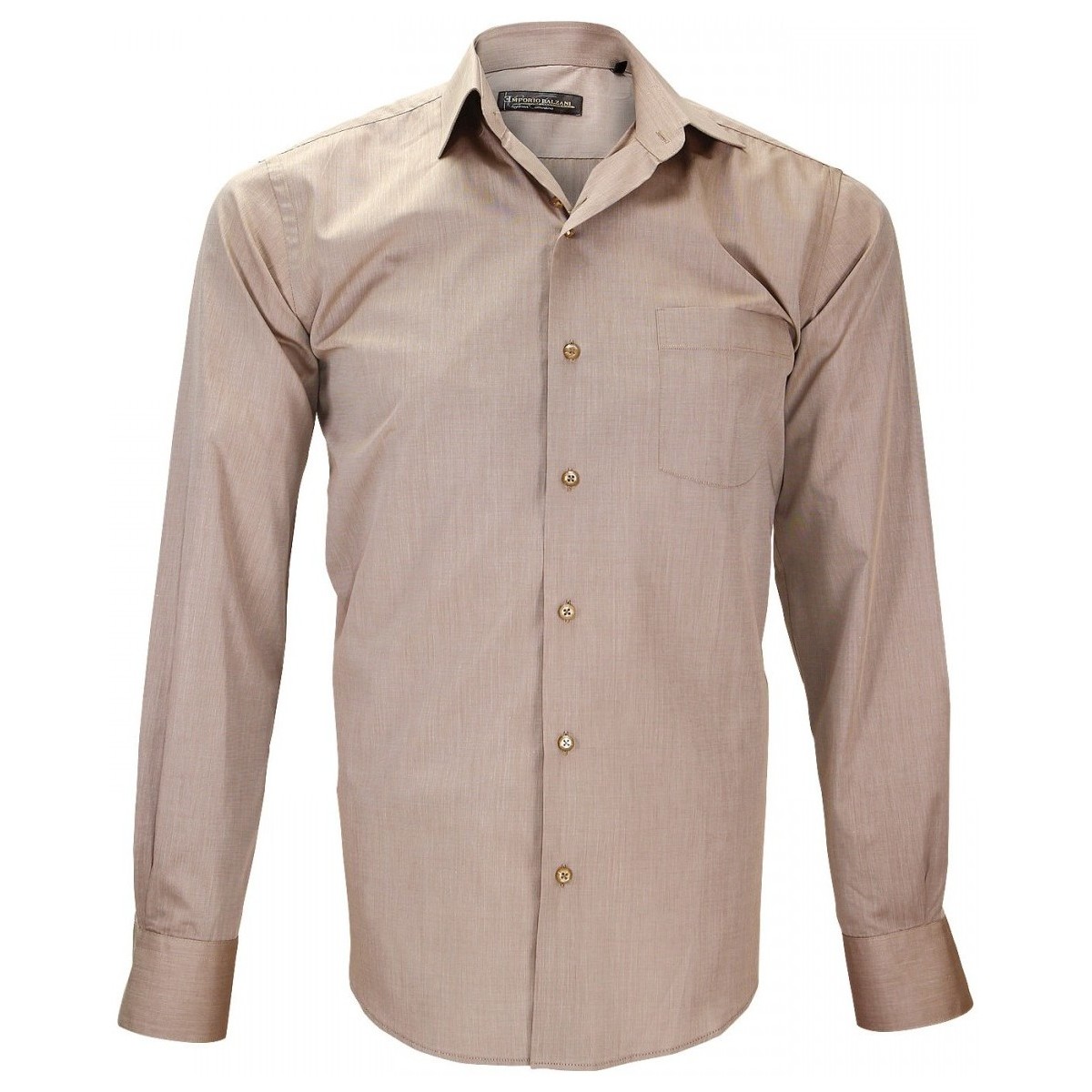 Vêtements Homme Chemises manches longues Emporio Balzani chemise fil a fil luiggi beige Beige