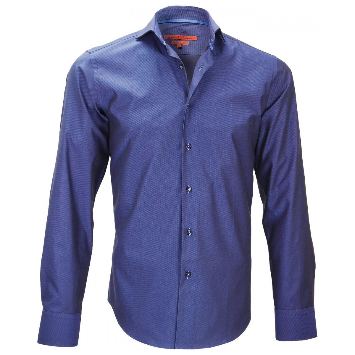 Vêtements Homme Chemises manches longues Andrew Mc Allister chemise tissu armuree hood bleu Bleu