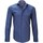 Vêtements Homme Chemises manches longues Pulls, T-shirts, Poloser chemise tissu jacquard italian bleu Bleu