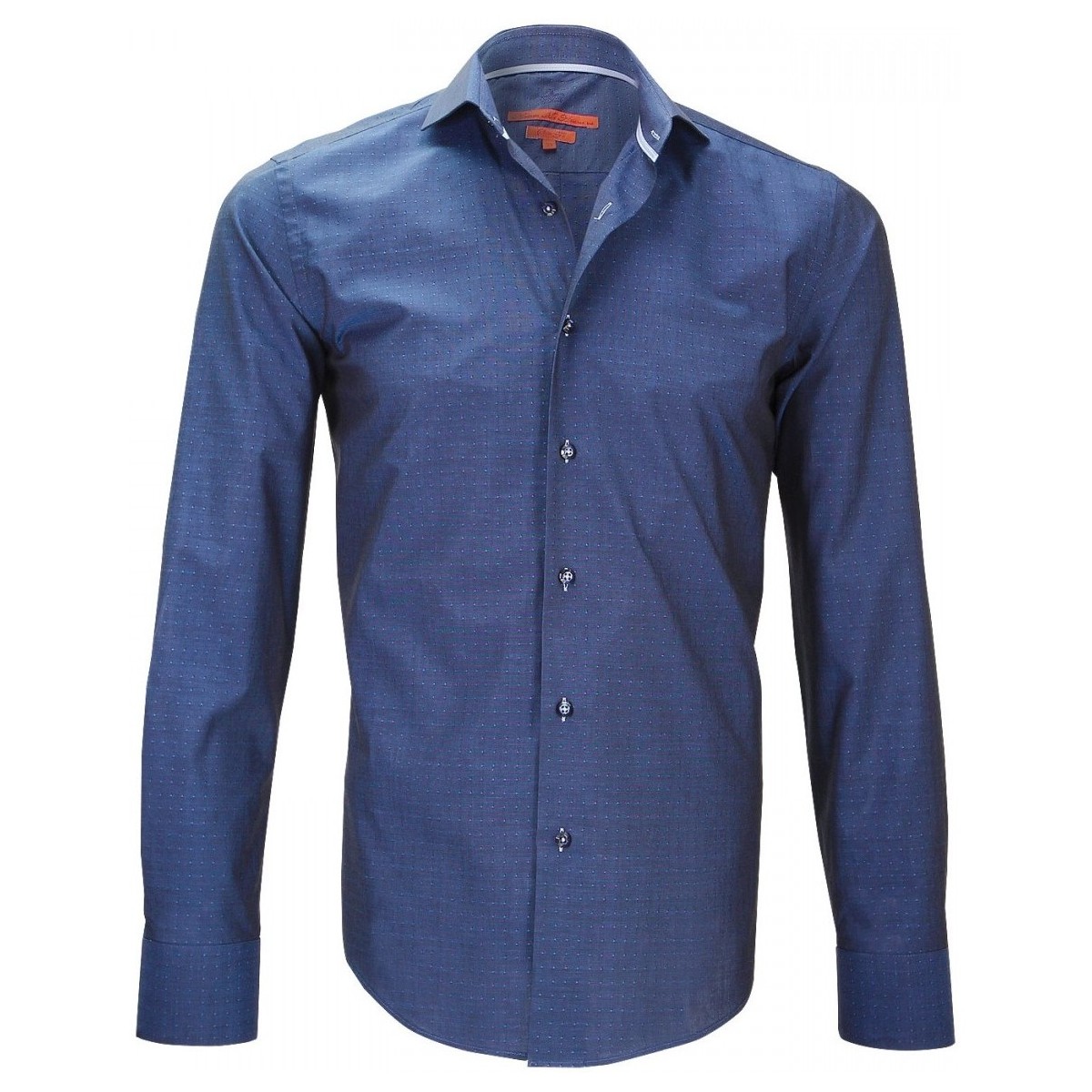 Vêtements Homme Chemises manches longues Andrew Mc Allister chemise tissu jacquard italian bleu Bleu