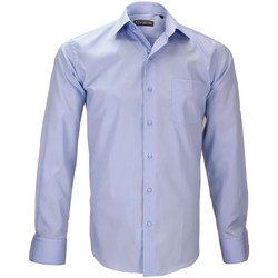 Vêtements Homme Chemises manches longues Emporio Balzani chemise en popeline palazzo bleu Bleu