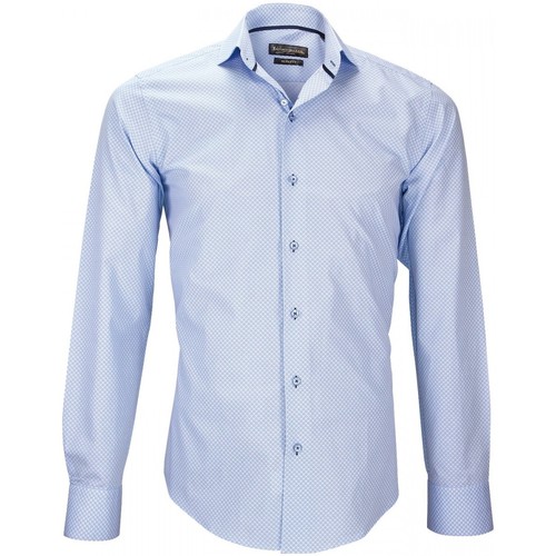 Vêtements Homme Chemises manches longues Emporio Balzani chemise imprimee lecce bleu Bleu