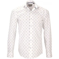 Vêtements Homme Chemises manches longues Emporio Balzani chemise tissu armuree lecce blanc Blanc
