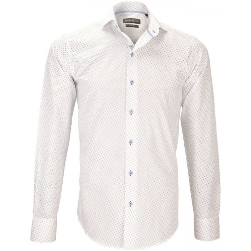 Vêtements Homme Chemises manches longues Emporio Balzani chemise imprimee fiori blanc Blanc