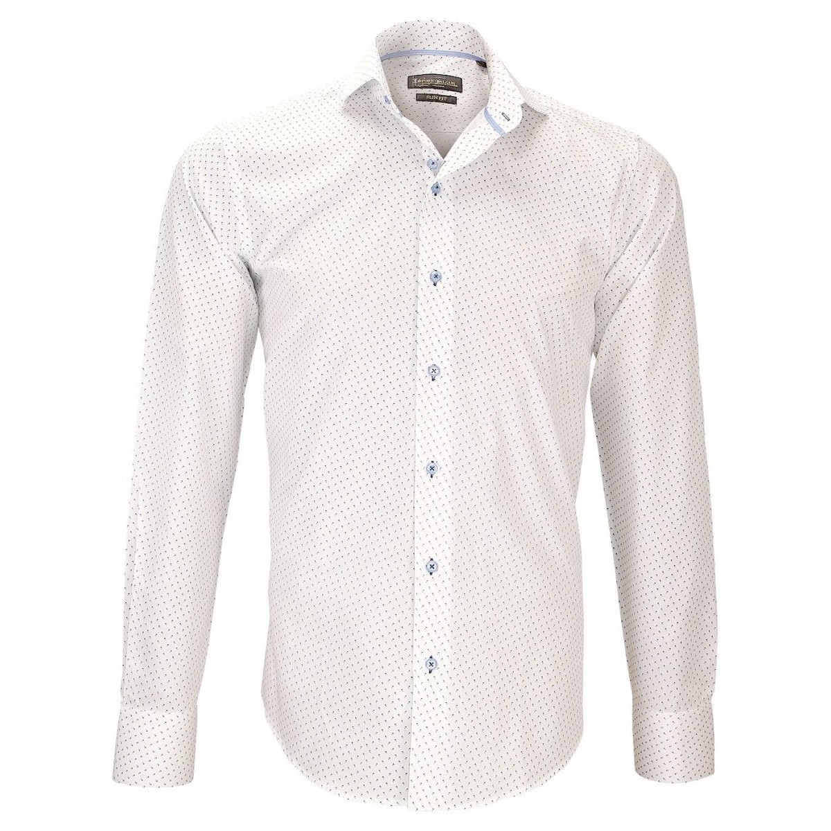 Vêtements Homme Chemises manches longues Emporio Balzani chemise imprimee fiori blanc Blanc
