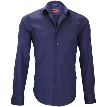 Vêtements Homme Chemises manches longues Andrew Mc Allister chemise petit col streeter bleu Bleu