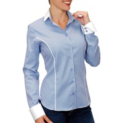 Vêtements Femme Chemises / Chemisiers Andrew Mc Allister chemise a col blanc chester bleu Bleu