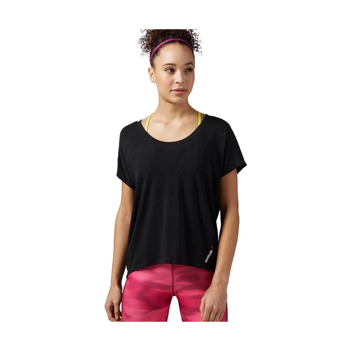Vêtements Femme T-shirts manches courtes Reebok Sport One Series Burnout Noir