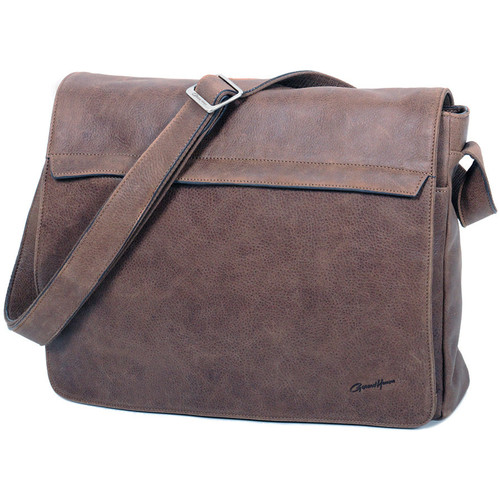 Homme Gerard Henon Besace A4 Collection Vintage 7172 Chocolat - Sacs Besaces Homme 159 