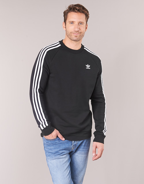 adidas Originals 3 STRIPES CREW Noir - Livraison Gratuite | Spartoo ! -  Vêtements Sweats Homme 46,58 €