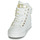 Chaussures Fille Baskets montantes Geox JR CIAK GIRL Blanc / fleurs Jaunes