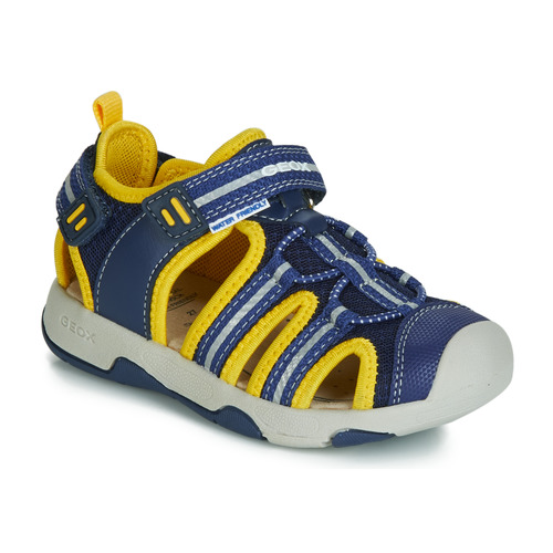 Chaussures Garçon Sandales et Nu-pieds Geox B SANDAL MULTY BOY Bleu / Jaune