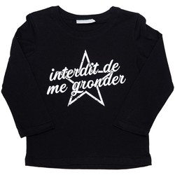 Vêtements Fille patch-detail long-sleeve hoodie Black Interdit De Me Gronder Star Noir