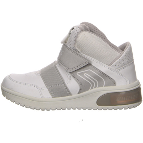 Chaussures Fille Baskets montantes Geox Basket  Xled Boy Blanc