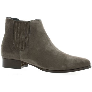 Chaussures Femme Boots marca Pao Boots marca cuir velours Gris