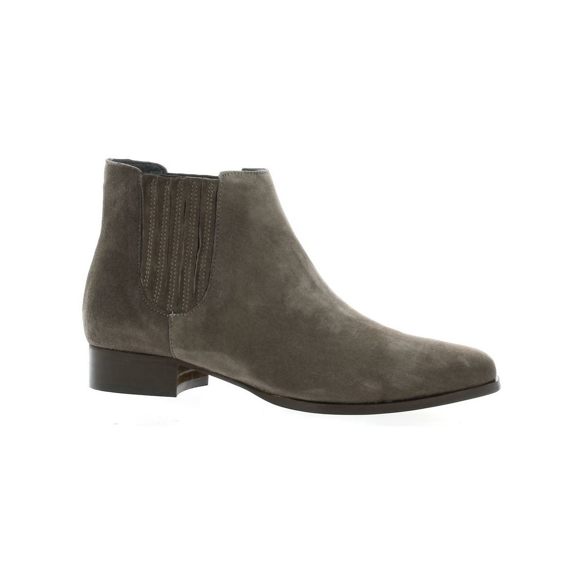 Chaussures Femme Boots Pao Boots cuir velours Gris