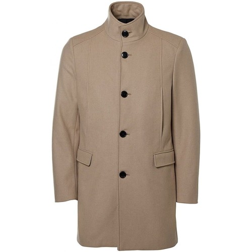 Homme Selected Manteau en drap de laine Taille : H Beige S Beige - Vêtements Manteaux Homme 89 