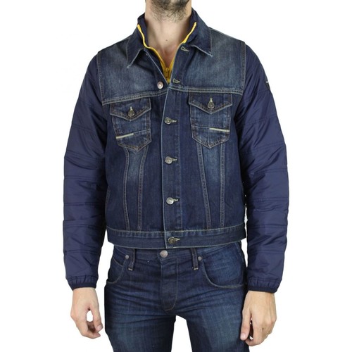 Vêtements Homme Vestes en patched jean Kebello Veste en patched jean Bleu H Bleu