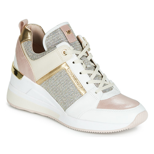 Chaussures Femme Baskets montantes Parker lug loafer GEORGIE Blanc / Rose / Doré