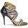 Chaussures Femme Sandales et Nu-pieds Charles Jourdan BARBARA Noir / Blanc