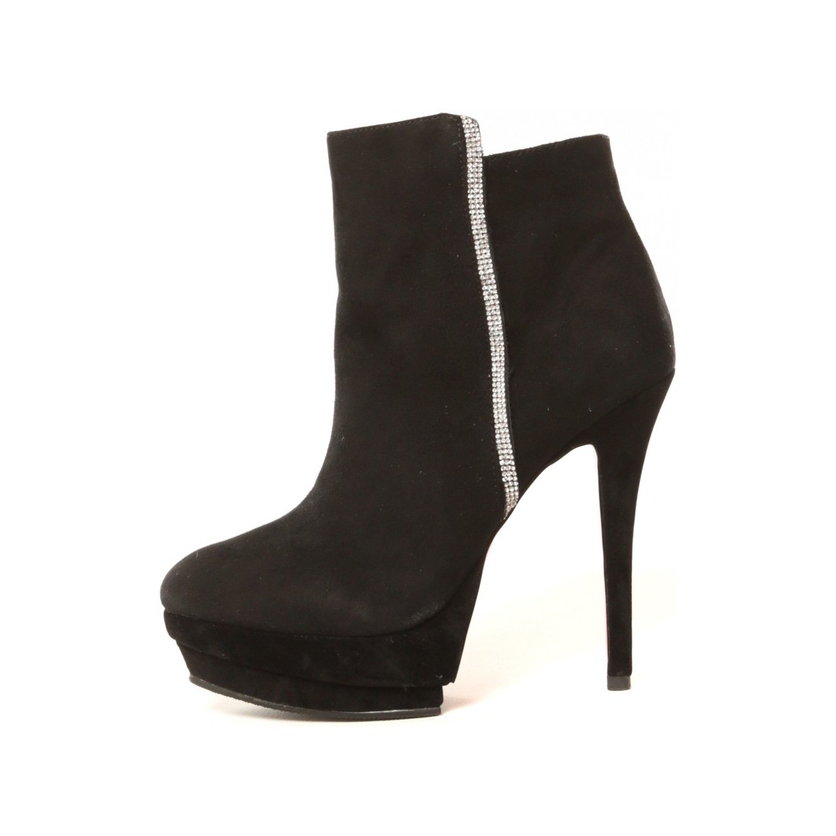 Chaussures Femme Boots Ilario Ferucci Bottines Fabienne Noir Noir