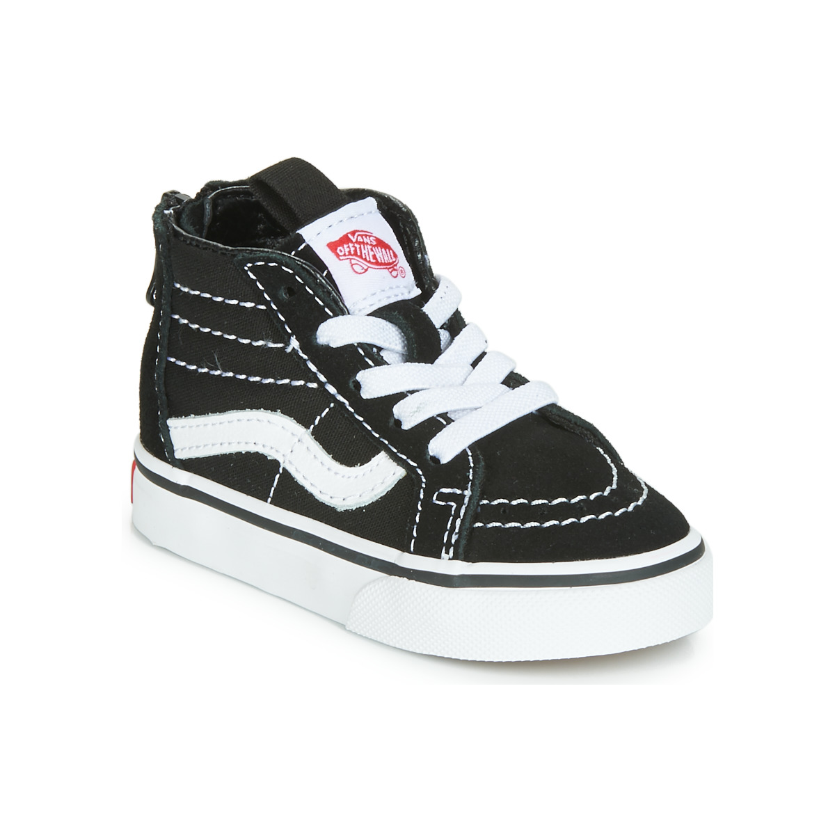 Chaussures Enfant Baskets montantes Vans labels SK8-HI ZIP Noir / Blanc