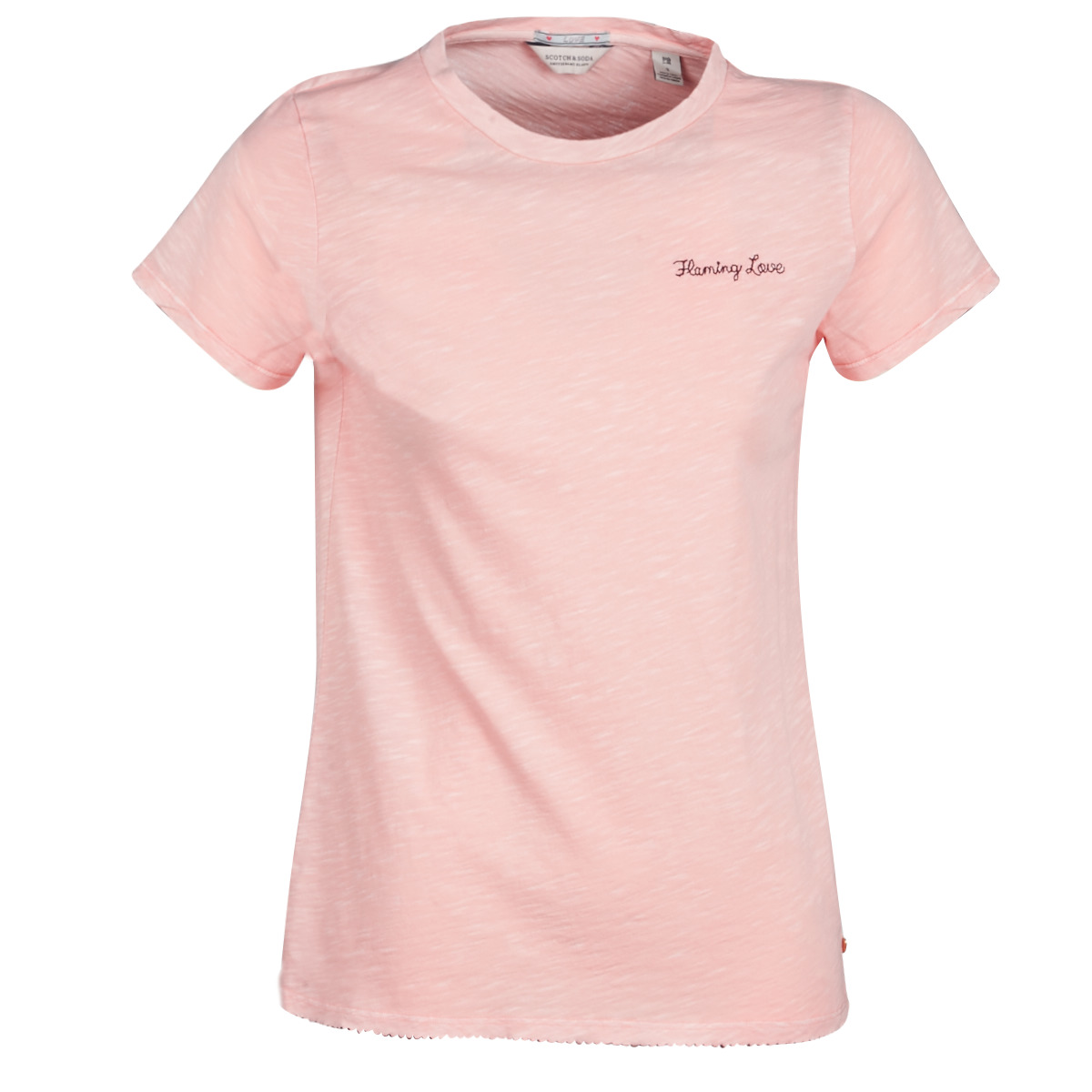 Vêtements Femme T-shirts manches courtes neck Scotch SS T-SHIRT Rose