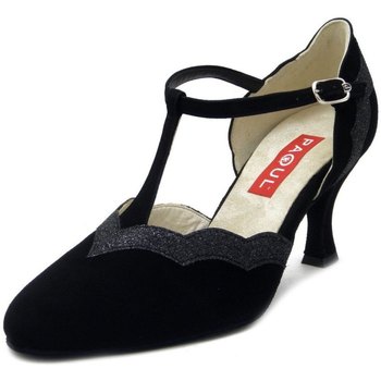 Chaussures Femme Escarpins Paoul Femme Chaussure de Danse, Daim et Glitter - 62970R Noir
