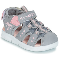 Chaussures Fille Sandales et Nu-pieds Kangaroos K-MINI Gris / Rose