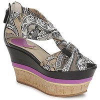 Chaussures Femme Sandales et Nu-pieds Etro 3467 Gris / Noir / Violet
