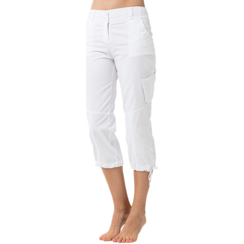 La Cotonniere PANTACOURT NELLY Blanc - Vêtements Pantalons 7/8 et 3/4 Femme  59,00 €