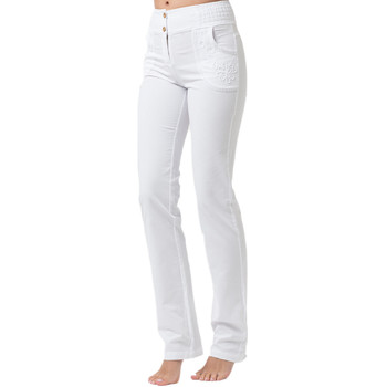 Vêtements Femme Pantalons 5 poches La Cotonniere PANTALON CORAL Blanc