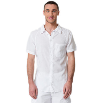 Vêtements Homme Chemises manches courtes La Cotonniere CHEMISE PETITES MANCHES Blanc