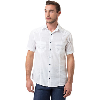Vêtements Homme Chemises manches courtes La Cotonniere CHEMISE BARCELONE Blanc