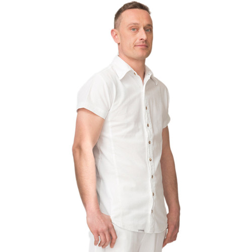 Vêtements Homme Chemises manches courtes La Cotonniere CHEMISE BORA BORA Blanc