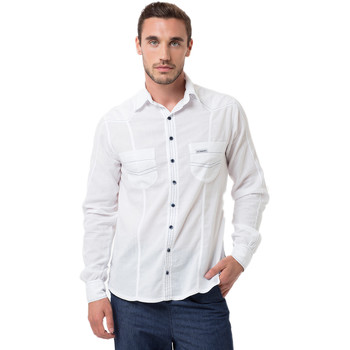 Vêtements Homme Chemises manches longues La Cotonniere CHEMISE ELVER Blanc