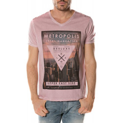 Vêtements Homme T-shirts manches courtes Deeluxe T-Shirt Homme Metropolis rose clair poudré Rose