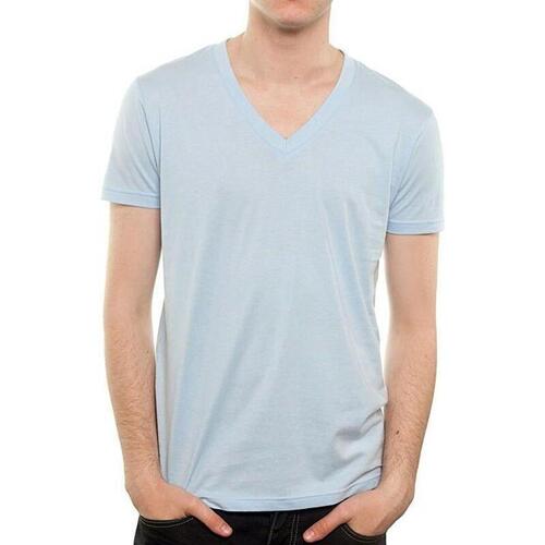 Vêtements Homme T-shirts manches courtes New Outwear T-Shirt  M003047 Col V Ciel Bleu