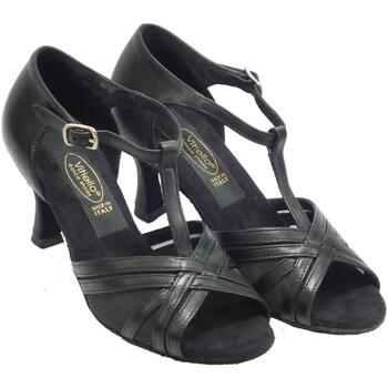Vitiello Dance Shoes Sandalo l.a. nappa e rete Noir
