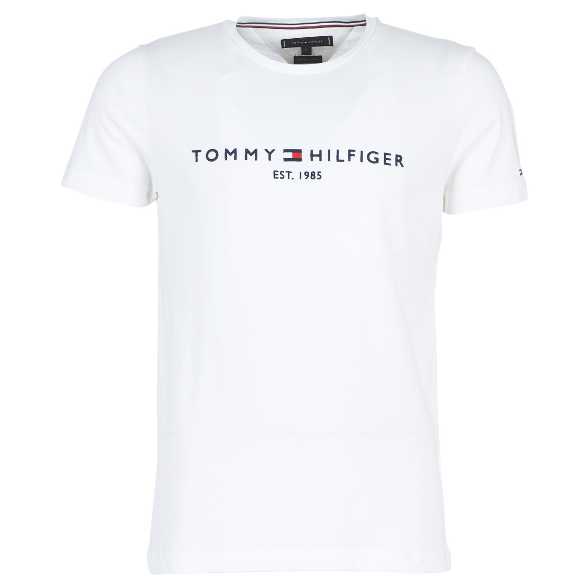 Vêtements Homme T-shirts manches courtes BAG Tommy Hilfiger BAG TOMMY FLAG HILFIGER TEE Blanc