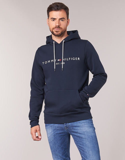 Homme Vêtements Articles de sport et dentraînement Sweats à capuche Hoodie à logo imprimé Coton Tommy Hilfiger pour homme en coloris Noir 